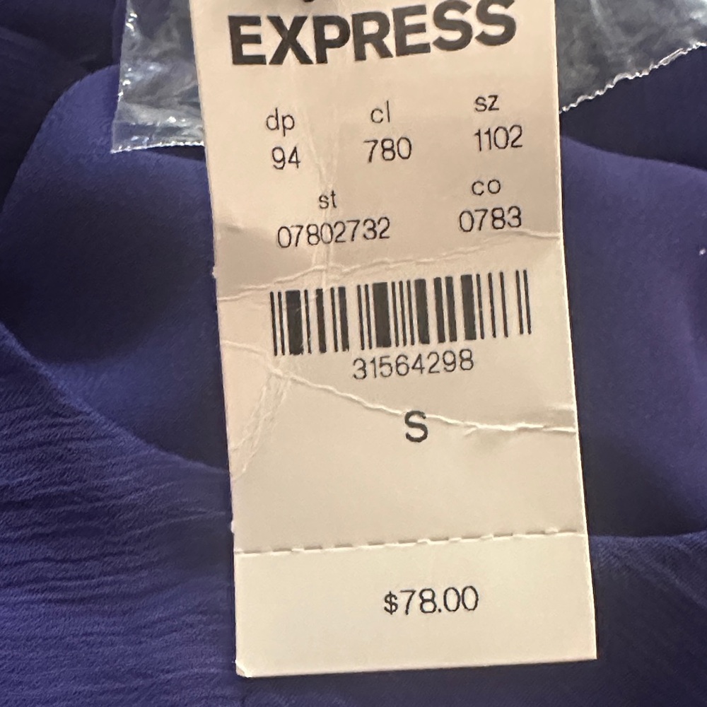 Express purple Ruffled Mini Dress - Picture 2 of 2